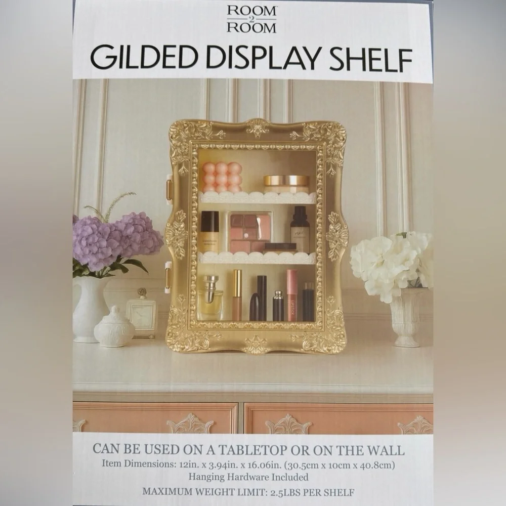 Gilded Display Shelf Five Below TikTok Viral Gold Brand New in box Room2Room